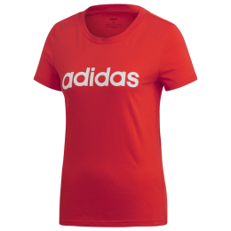 Damen-T-Shirt Adidas W E LIN T rot Actred/White