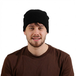 Herren Wintermütze Sherpa Fred schwarz black 1699