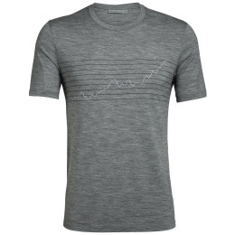 Herren-T-Shirt Icebreaker SS Crewe Global Heat Index grau GritstoneHthr