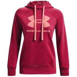 Damen-Sweatshirt Under Armour Rival Fleece Logo Hoodie rosa Black Rose / Posh Pink / Posh Pink
