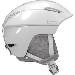 Damen Skihelm Salomon Icon² C. Air weiß WhiteGlossyPremium