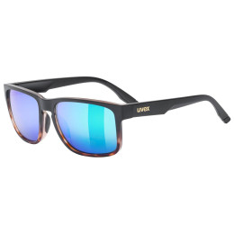 Sonnenbrille Uvex Poise schwarz/grün BLACK-DEMI MATT / MIR.GREEN