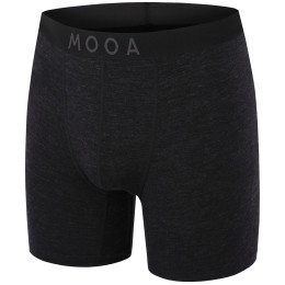 Herren-Boxershorts MOOA MerinoSilk 6in schwarz black melange