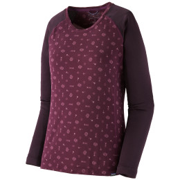 Damen-Funktionsshirt Patagonia Cap Midweight Crew lila Fire Floral: Night Plum