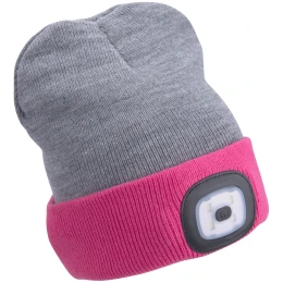 Mütze mit Stirnlampe Extol Light grau/rosa Gray/Pink