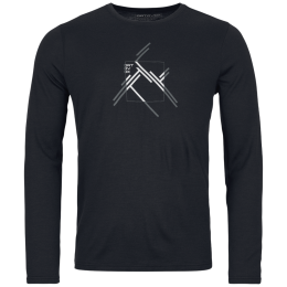Herren-T-Shirt Ortovox 185 Merino Mtn Cutout Ls Men's schwarz Black Raven