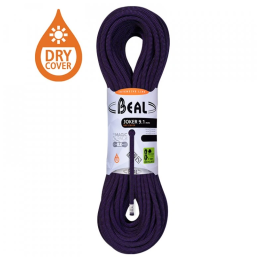 Kletterseil Beal Joker 9,1 mm (80 m) Dry Cover lila PURPLE