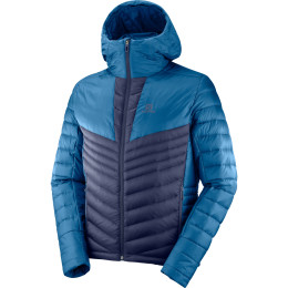Herren-Daunenjacke Salomon Haloes Down Hoodie M blau Poseidon/NightSky