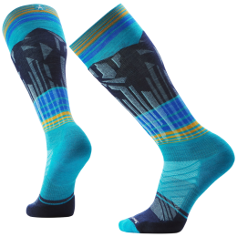 Ski-Socken Smartwool Ski Targeted Cushion Summit Shot OTC Socks blau CAPRI