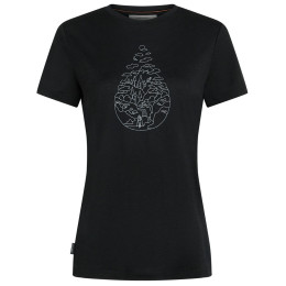 Damen-T-Shirt Icebreaker Women Merino 150 Tech Lite SS Tee Hike Path schwarz Black