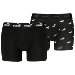 Herren-Boxershorts Puma Elements Logo Print Boxers 2P