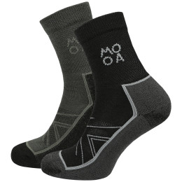 Socken MOOA Merino Adventure 2-pack mix2 Mix 2 (black,green)