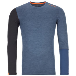 Herren-T-Shirt Ortovox Rock'n'Wool Long Sleeve M dunkelblau Nightblueblend