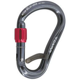 Karabiner Camp Atom Belay Lock grau/rot Gun Metal