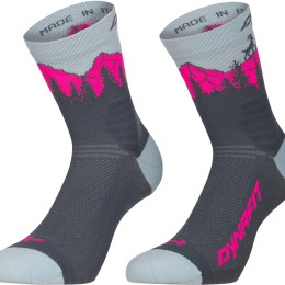 Socken Dynafit Traverse Mid Sk grau/rosa cinder PINK GLO/6070