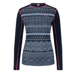 Damen-T-Shirt Kari Traa Live Ls blau ROYA / DARK NAVY BLUE