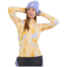 Damen-Funktionsshirt Fundango Yade II Baselayer Top gelb/lila corn cloud