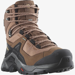 Damen Wanderschuhe Salomon Quest Element Gore-Tex braun Mocha Mousse / Pewter / Marine Blue
