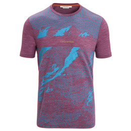 Herren-Funktionsshirt Icebreaker Sphere II SS Tee Trail blau/lila Go Berry Heather