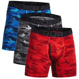 Herren-Boxershorts Under Armour CC 6in Novelty 3 Pack schwarz/blau Mod Gray / Pomegranate / Canoe Blue