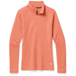 Damen-Funktionsshirt Smartwool W Classic Thermal Merino BL 1/4 ZB 2022 hellorange sunset coral heather