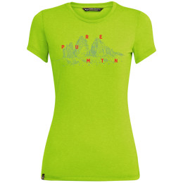 Damen-T-Shirt Salewa Graphic Dri-Rel W S/S Tee grün TendershotMelange
