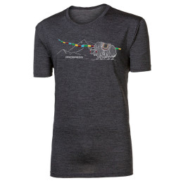 Herren-Funktionsshirt Progress Hrutur Yak grau šedý melír