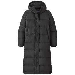 Damen Daunenmantel Patagonia Silent Down Long Parka schwarz Black