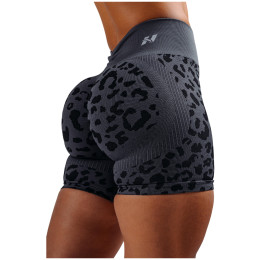 Damenshorts Nebbia Push-Up Compression Leopard Shorts Primal schwarz BLACK LEOPARD