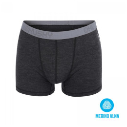 Herren-Boxershorts Husky Termoprádlo Merino 100 schwarz black