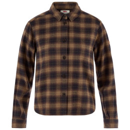 Damenhemd Fjällräven Övik Boxy Flannel Shirt W braun Black-Wood Brown