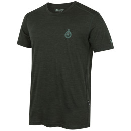 Herren-T-Shirt Zulu Merino Quest 160 Short Comfy dunkelgrün dark green melange