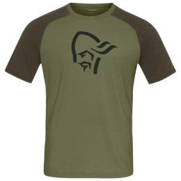 Herren T-Shirt Norrona femund pureUll T-shirt olivenfarbe Loden Green