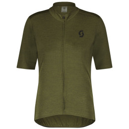 Herren Radtrikot Scott Gravel Merino SS grün fir green/black