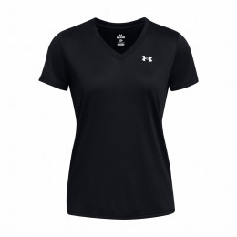 Damen-Funktionsshirt Under Armour Tech SSV - Solid schwarz Black/White