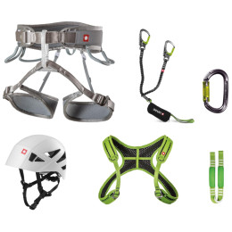 Klettersteigset Ocún Via Ferrata Twist + Chest Shard Set grau GreySil/Gr