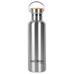 Edelstahl-Thermoflasche Tatonka Hot + Cold Stuff Bamboo Lid 750 silber