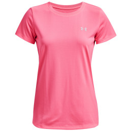 Damen-T-Shirt Under Armour Tech SSC - Solid 2024 rosa Pink Punk / / Metallic Silver