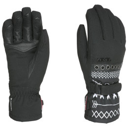 Damen Ski-Handschuhe Level Venus schwarz/weiß Black