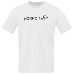 Herren T-Shirt Norrona 29 cotton Norrøna viking T-shirt weiß Pure White