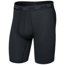 Herren-Boxershorts Saxx Quest Quick-Dry Mesh Long Boxer Brf Fly schwarz black