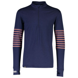 Herren-Funktionsshirt Mons Royale Alta Tech Half Zip blau Navy/AlpineStripe