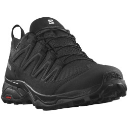 Wanderschuhe Salomon X Ward Leather Gore-Tex schwarz Black / Black / Black