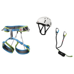 Klettersteigset Ocún Via Ferrata Webee pail set blau