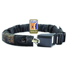 Fahrradschloss Hiplok Gold schwarz All Black