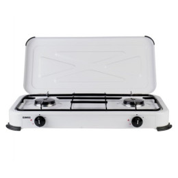 Gaskocher Gimeg Zweiflammiger Gasherd weiß