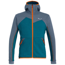 Herren-Sweatshirt Salewa Solid Logo Dry M FZ HDY blau/grau FlintStoneMelange/