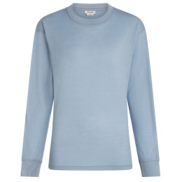 Damen-Funktionsshirt Icebreaker Women Mer 150 Tech Lite LS Relaxed Tee hellblau Zinc Blue