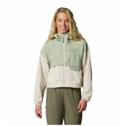 Damenjacke Columbia Spire Valley™ Cropped Windbreaker grün Safari, Dark Stone