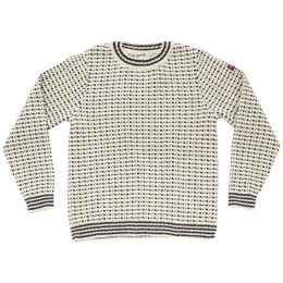 Pullover Devold Islender Refined Sweater weiß/schwarz OFFWHITE/INK